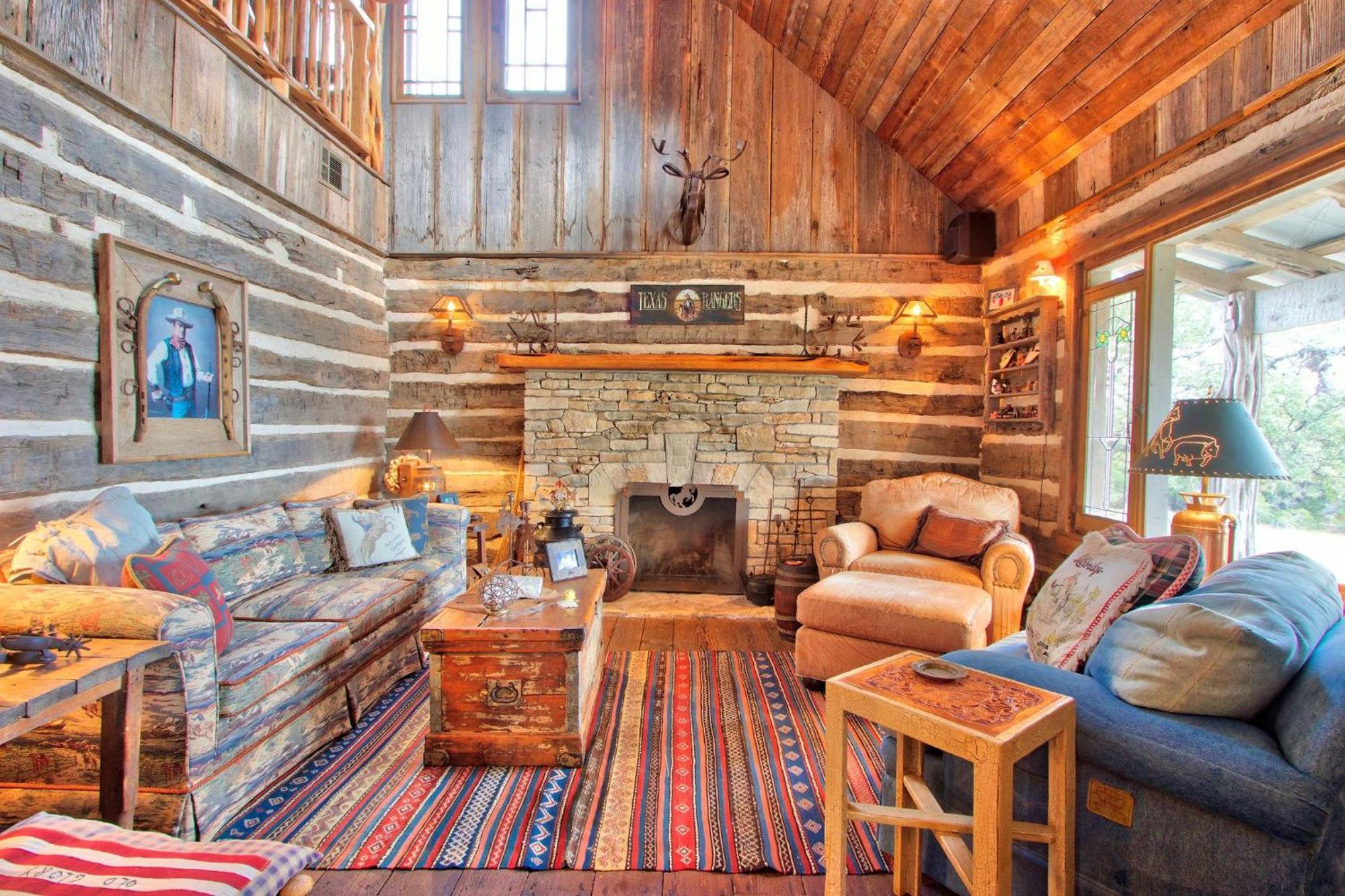 Log Cabin At Old Glory Ranch Wimberley Exteriör bild