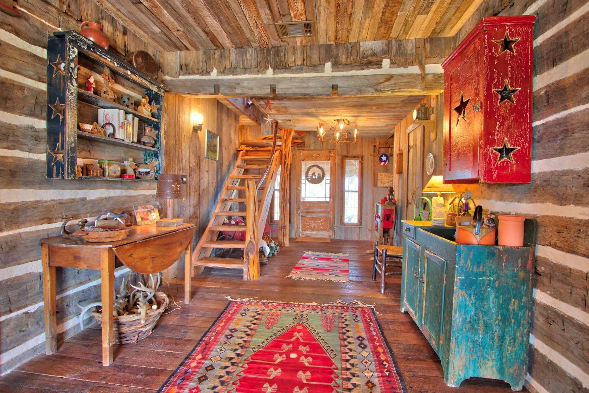 Log Cabin At Old Glory Ranch Wimberley Exteriör bild